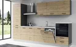 Gilda 2.0 cucina 330 cm colore rovere cadiz