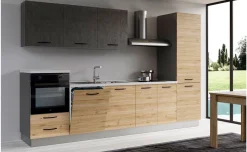 Gilda 2.0 cucina 330 cm colore rovere cadiz e portland