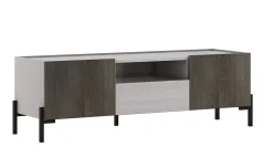 Gilda porta tv grigio chiaro, frassino ghiaccio e portland
