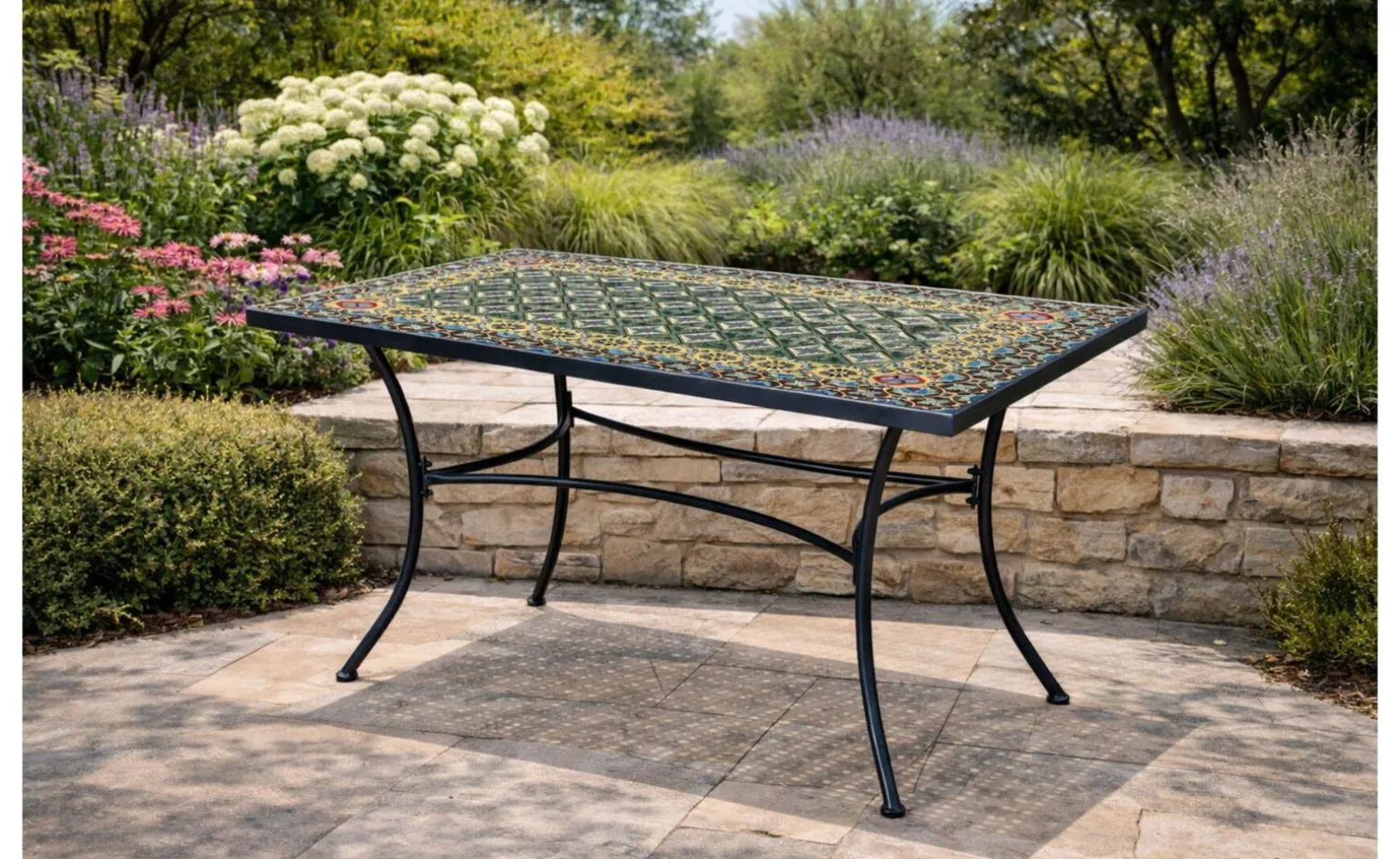 Ginger tavolo in metallo nero 160x90 cm