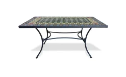 Ginger tavolo in metallo nero 160x90 cm