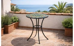 Ginger tavolo tondo in ferro nero Ø60 cm