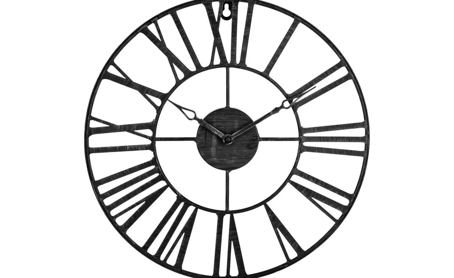 Golia orologio in ferro nero Ø36,5 cm