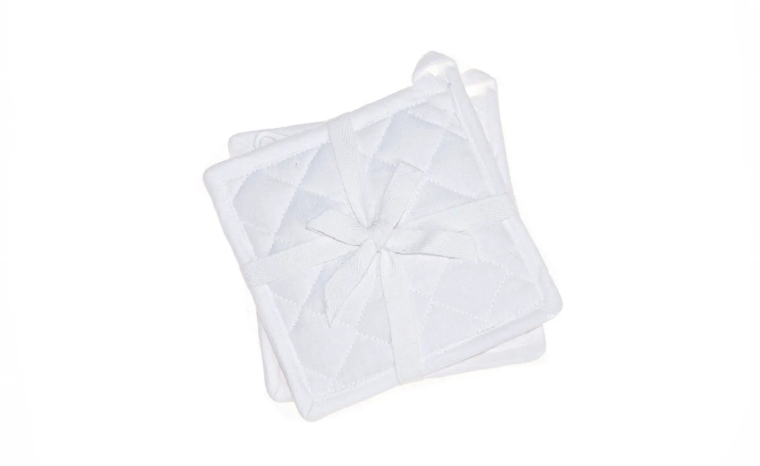 Greta set 2 presine in 100% cotone bianco