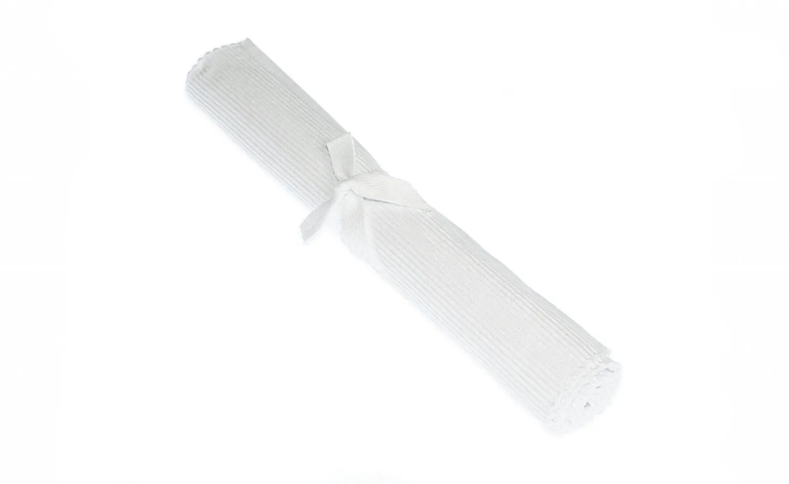 Greta set 2 tovagliette in 100% cotone bianco