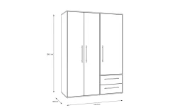 Hide armadio multiservizio bianco opaco/rovere