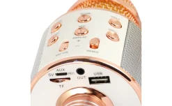 Hollywood microfono wireless per karaoke, oro rosa