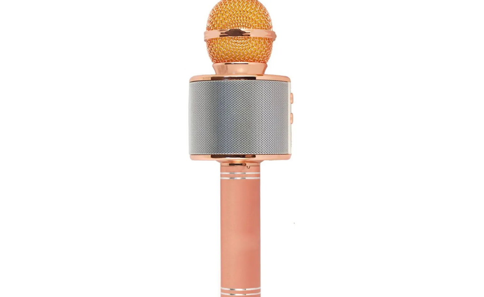 Hollywood microfono wireless per karaoke, oro rosa