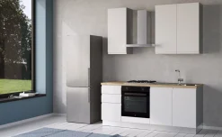 Iris cucina 195 cm colore bianco opaco