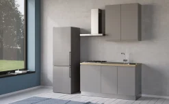Iris cucina 150 cm colore grigio chiaro