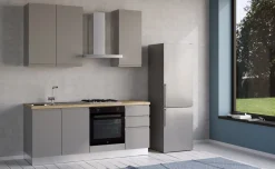 Iris cucina 195 cm colore grigio chiaro