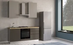 Iris cucina 180 cm colore grigio scuro e grigio chiaro