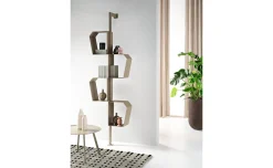 Iron libreria in metallo verniciato perla beige