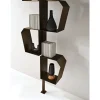 Iron libreria in metallo verniciato bronzo