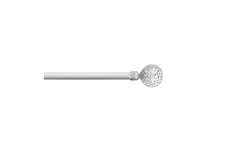 Kit bastone per tende ferro bocciolo fiore bianco Ø20/17 cm 120-210