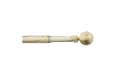 Kit bastone per tende ferro palla avorio Ø9-12 cm 70-120