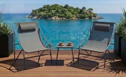 Kyros Set lounge 2 poltrone e tavolino, grigio