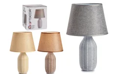 Lampada da tavolo in ceramica h40 cm colori assortiti