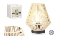 Lampada da tavolo in fibra naturale Ø23xh26 cm