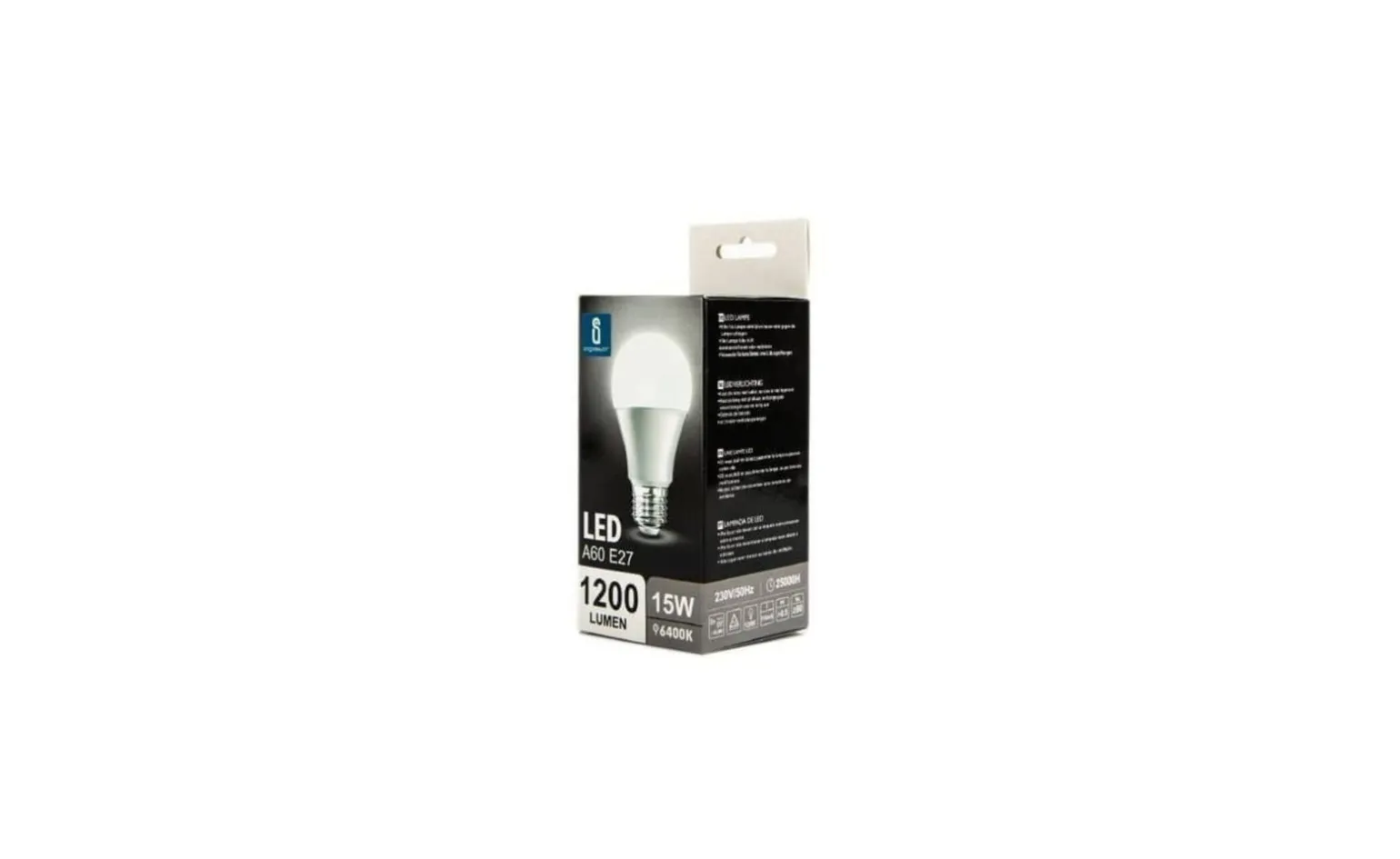 Lampadina led a60 attacco e27 15 watt 6500 kelvin
