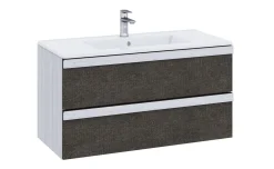 Laura base con lavabo olmo bianco/portland L100 cm