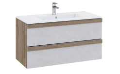 Laura base con lavabo rovere/calce L100 cm