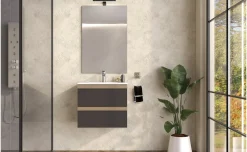 Laura base con lavabo rovere/portland L60 cm