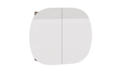 Laura pensile due ante specchio+led 1 ripiano vetro rovere kadiz