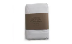 Lenzuolo con angoli in cotone matrimoniale bianco