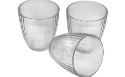 Linea set 3 bicchieri acqua in vetro trasparente