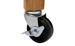 Linha carrello 4 ripiani con ruote in bamboo