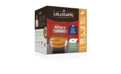 Lollo Caffè linea Amore gusto assoluto, box da 75 + 5 cialde compostabili in carta