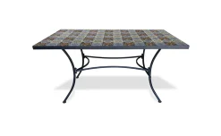 Maestrale tavolo in metallo nero 160x90 cm