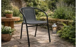 Martin sedia in rattan sintetico antracite