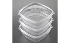Mc Fresh Set 3 Contenitori Alimentari 0,9 Litri 17,5 x 16,5 x H 5,7 cm