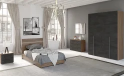Mia cameretta noce biondo/ossido, letto piazza e mezza senza contenitore