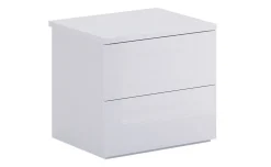 Mia comodino 2 cassetti bianco frassino