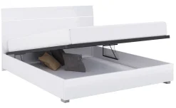 Mia letto con contenitore bianco frassino