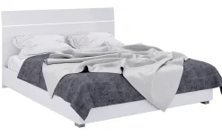 Mia letto con contenitore bianco frassino