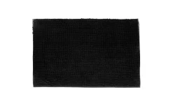 Mini tappeto bagno nero in poliestere 50x80 cm