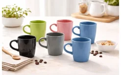 Mug tazza tinta unita in ceramica colori assoriti