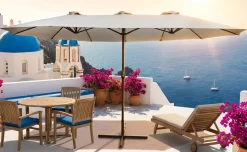 Mykonos ombrellone 4x3 antracite/grigio chiaro