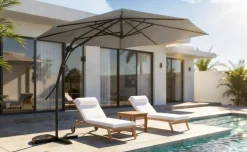 Nairobi ombrellone tondo Ø300 cm grigio