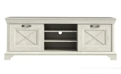 Nizza porta TV in laminato bianco 2 ante