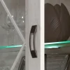 Nizza vetrina in laminato bianco 2 ante 2 cassetti