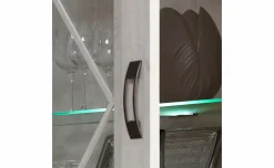 Nizza vetrina in laminato bianco 2 ante 2 cassetti