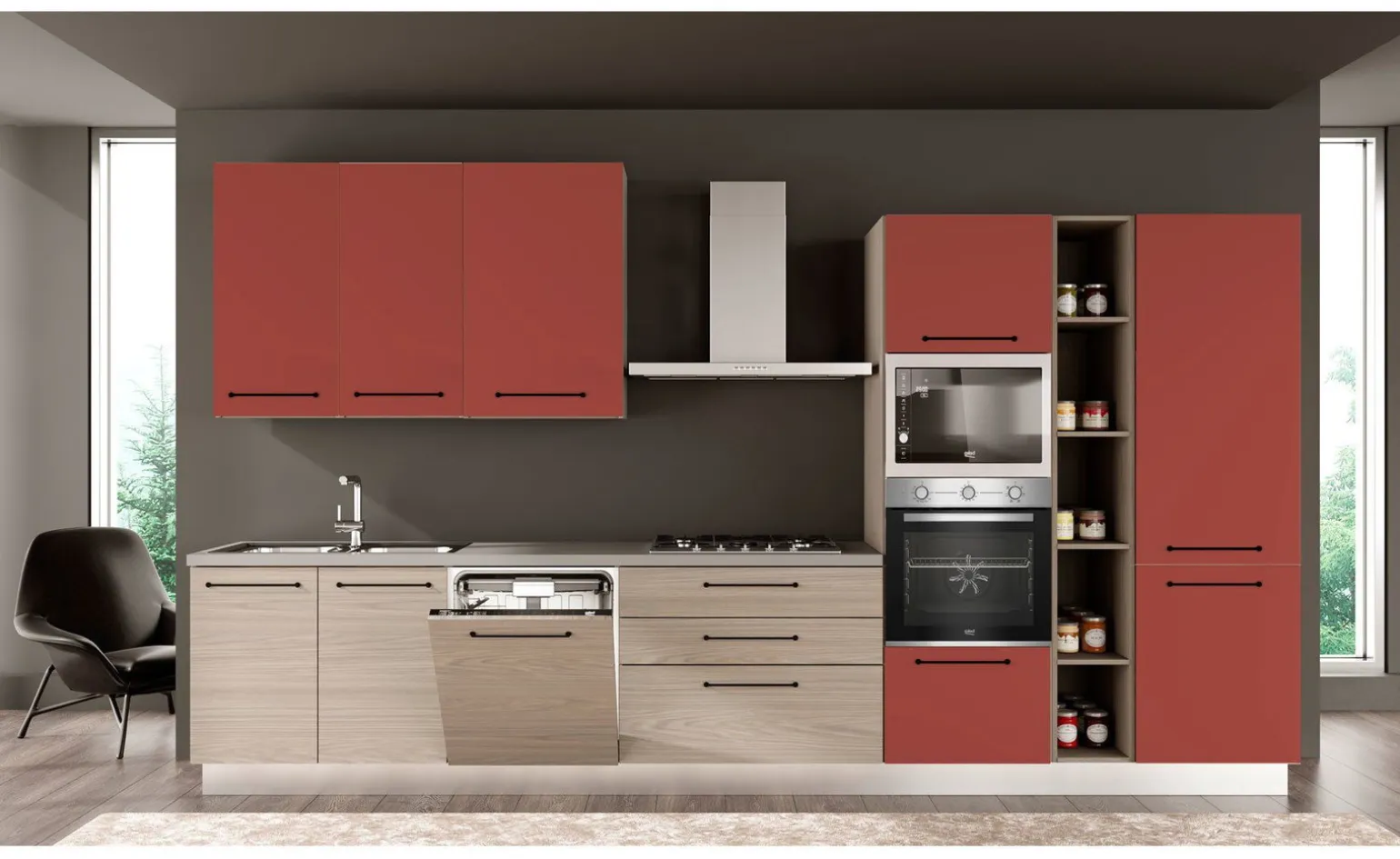 Noa cucina 390 cm colori a scelta