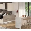 Noa isola 2 ante grigio angora con top cemento L125,2 cm