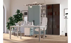 Office scrivania con cassetti nuvola frassino