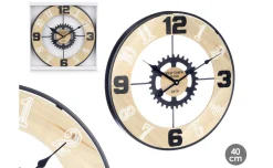 Orologio legno e metallo Ø40 cm
